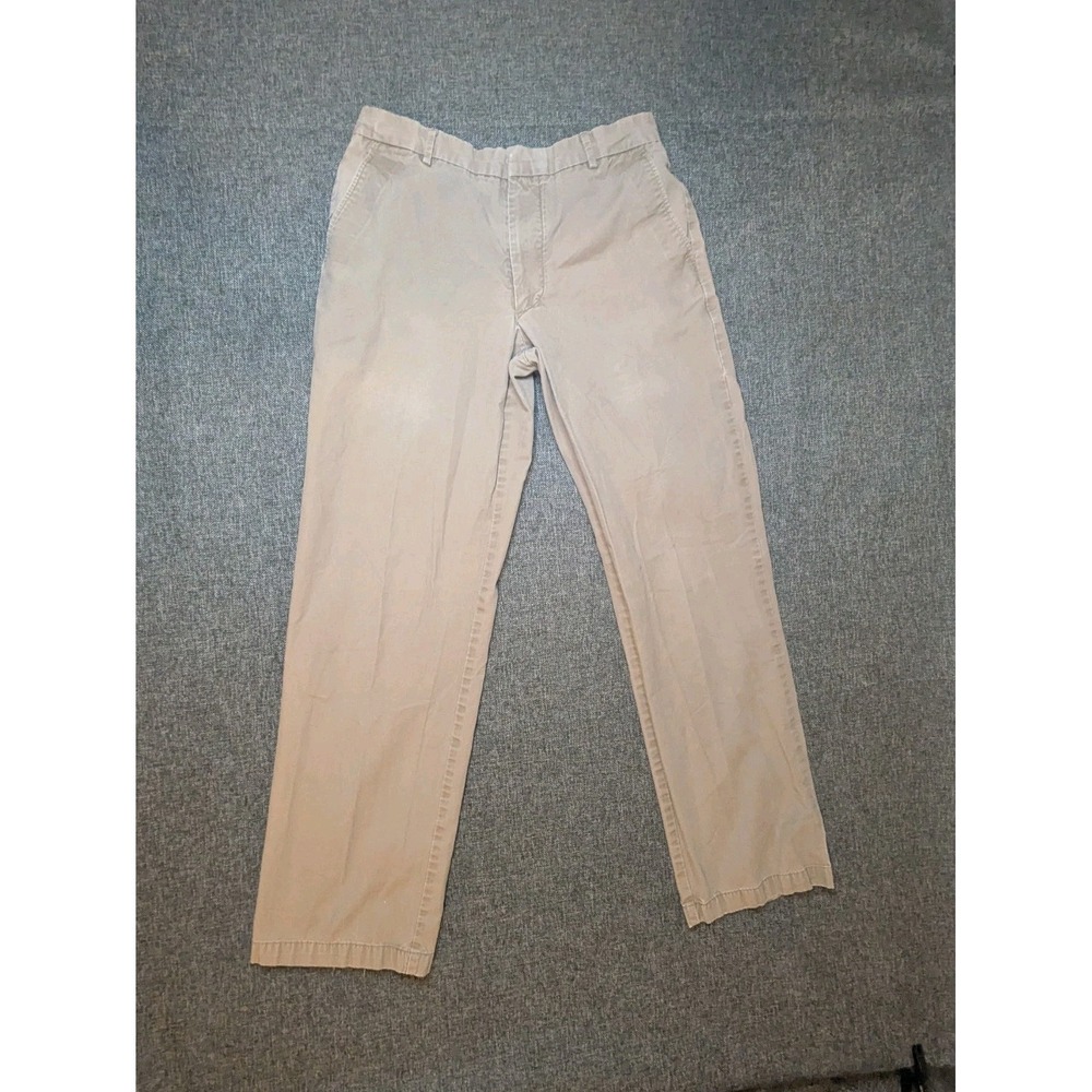Dockers D2 Men's Beige Khaki Pants Classic Fit Flat Front‎ Trousers Work 32 X 34
